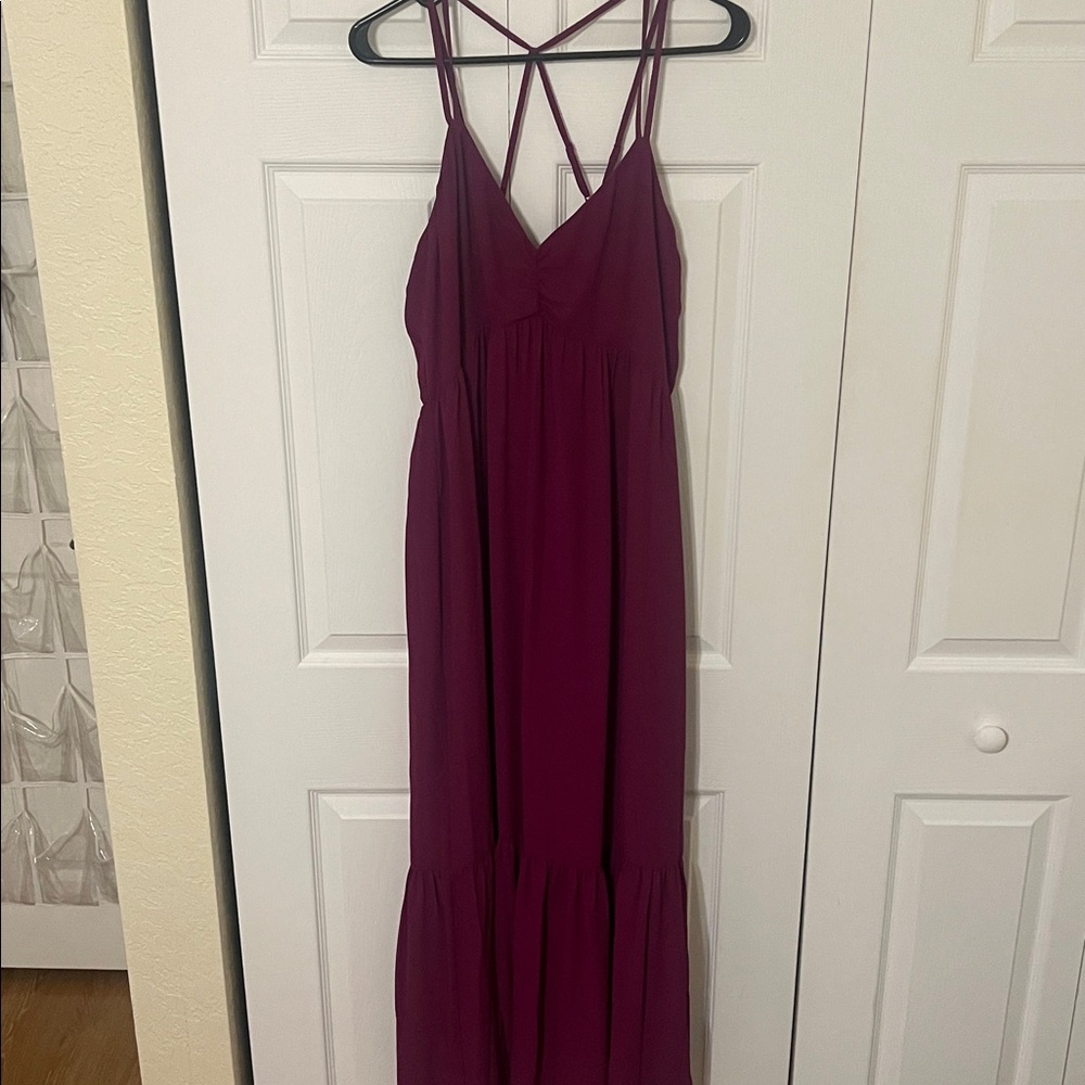 Express Deep Magenta Dress
Beautiful “eggplant” colored